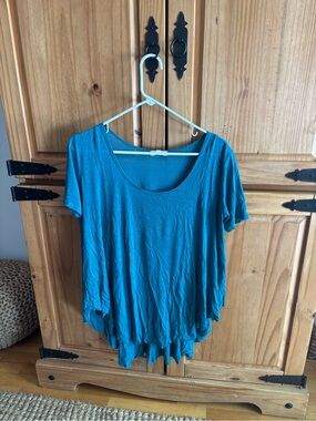 silence + noise Teal Scoop Neck Short Sleeve Tunic